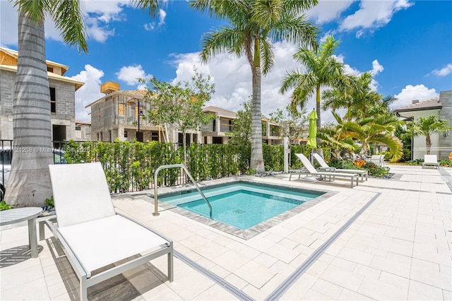 view of pool with a patio