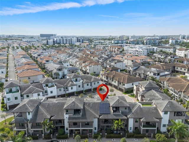 drone / aerial view with a residential view