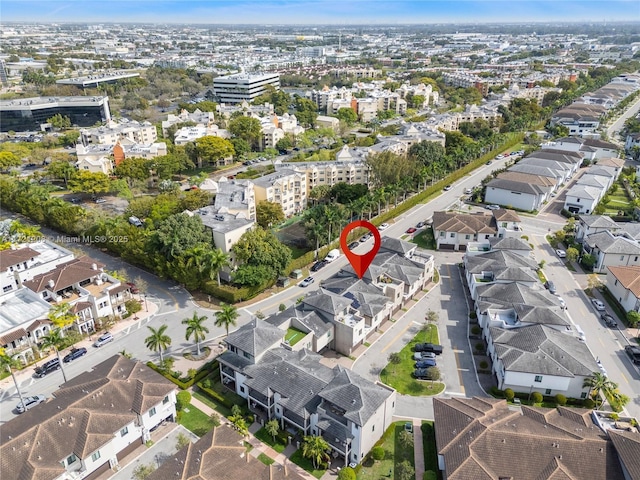 drone / aerial view with a residential view