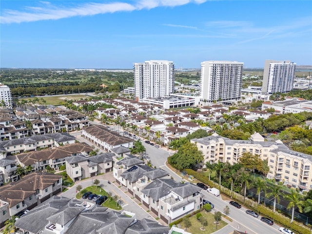 drone / aerial view featuring a view of city