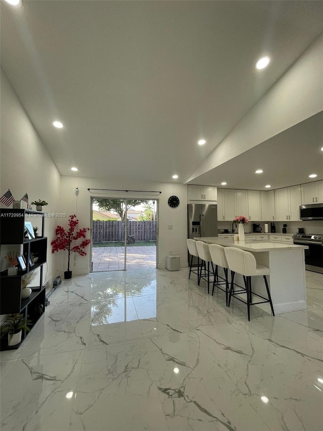 interior space with lofted ceiling