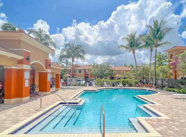 view of pool with a patio