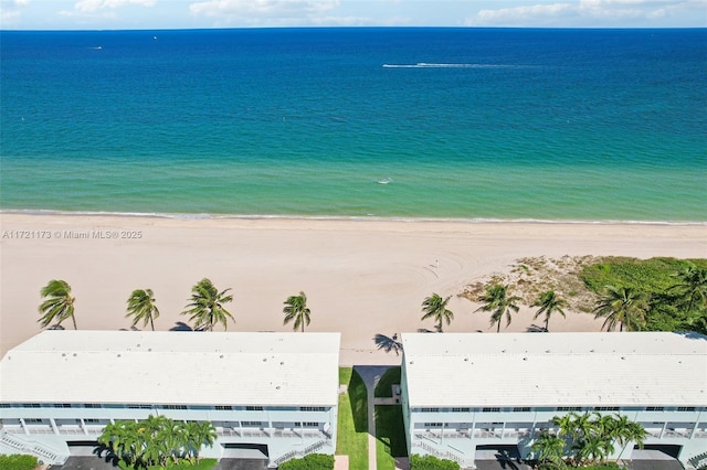 water view with a view of the beach