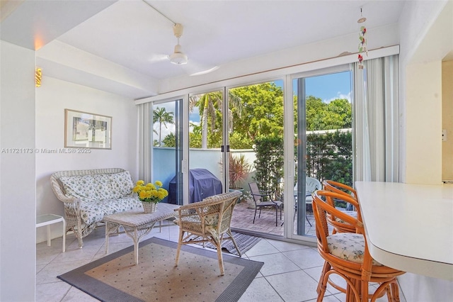 view of sunroom