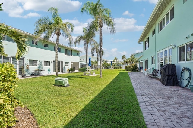 view of yard with a patio