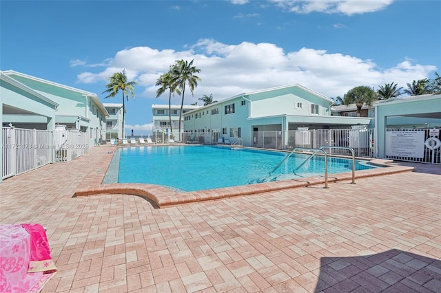 view of pool with a patio area