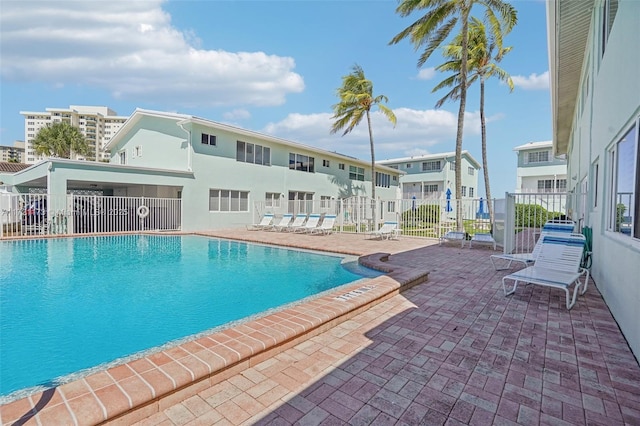 view of pool with a patio area