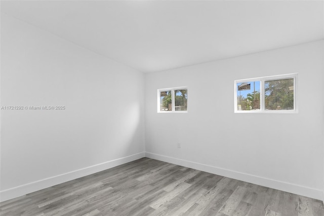 empty room featuring light hardwood / wood-style flooring