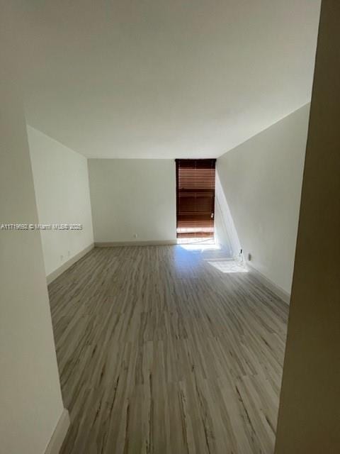 empty room featuring light wood-type flooring