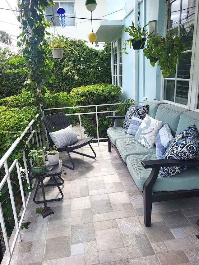 balcony with an outdoor living space