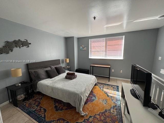 view of tiled bedroom