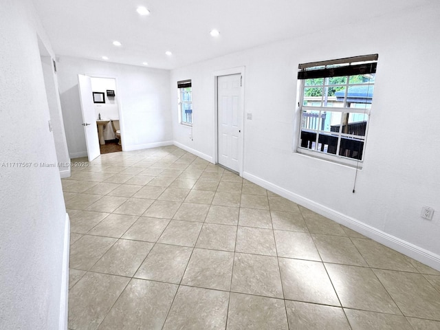 view of tiled spare room