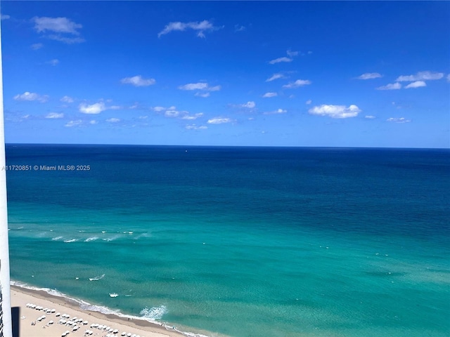 water view featuring a beach view