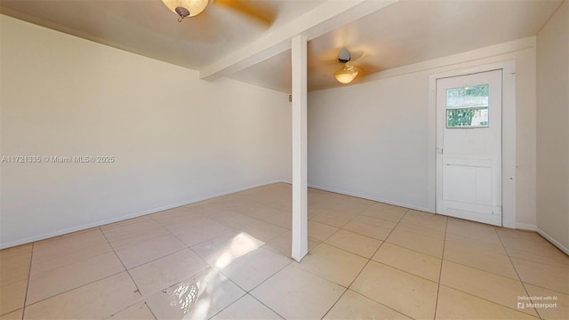 view of patio / terrace featuring ceiling fan