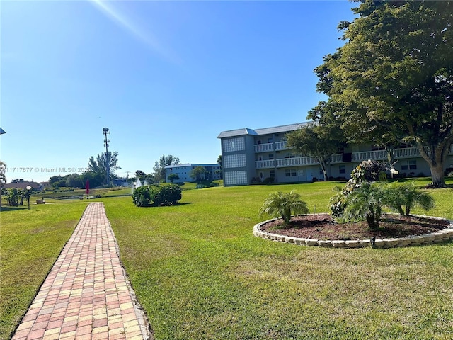 view of community with a lawn