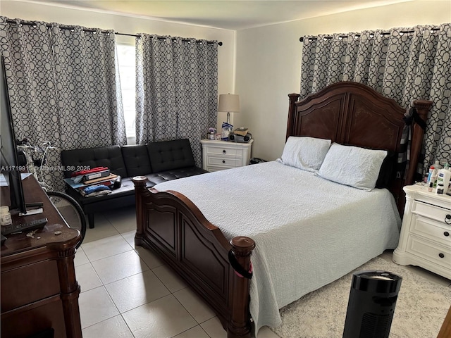 view of tiled bedroom