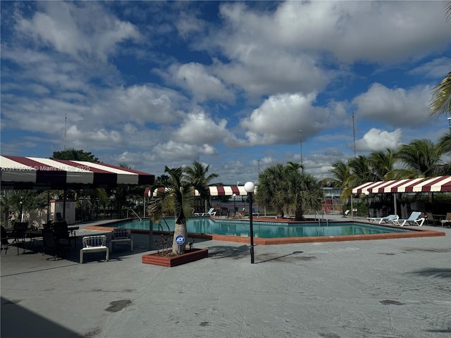 view of pool with a patio