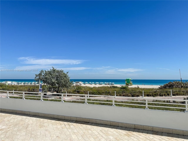 water view featuring a beach view