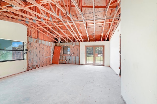 miscellaneous room with concrete flooring