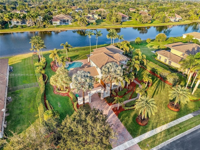 14403 S Jockey Cir S, Davie, FL 33330 - aerial perspective of suburban area featuring a large body of water