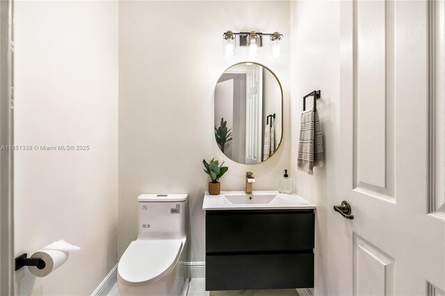 14403 S Jockey Cir S, Davie, FL 33330 - half bathroom with vanity and toilet