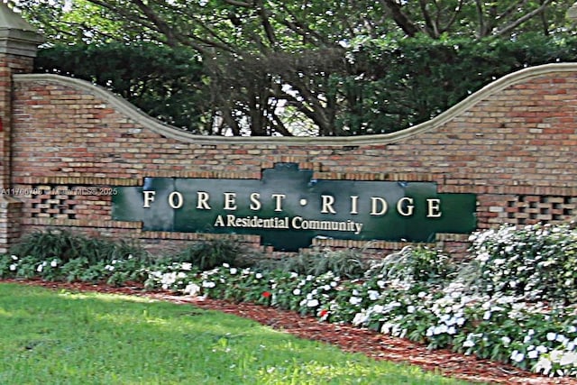 view of community sign