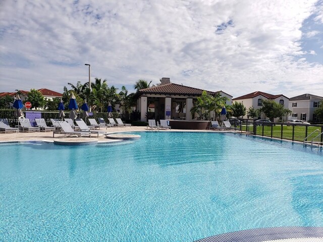 view of pool with a patio