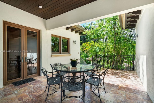 view of patio / terrace with french doors