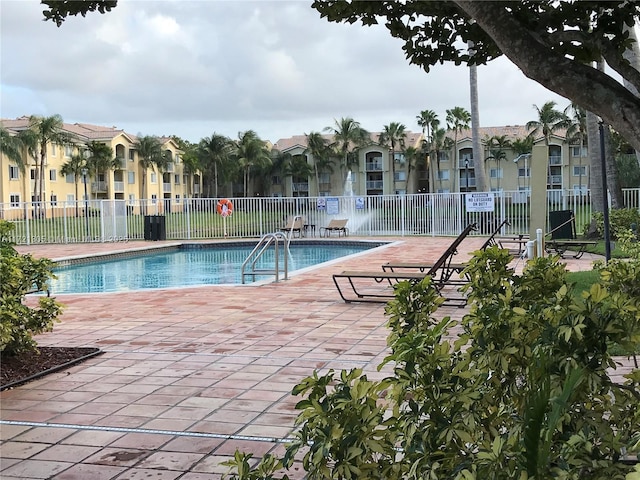 view of pool featuring a patio area