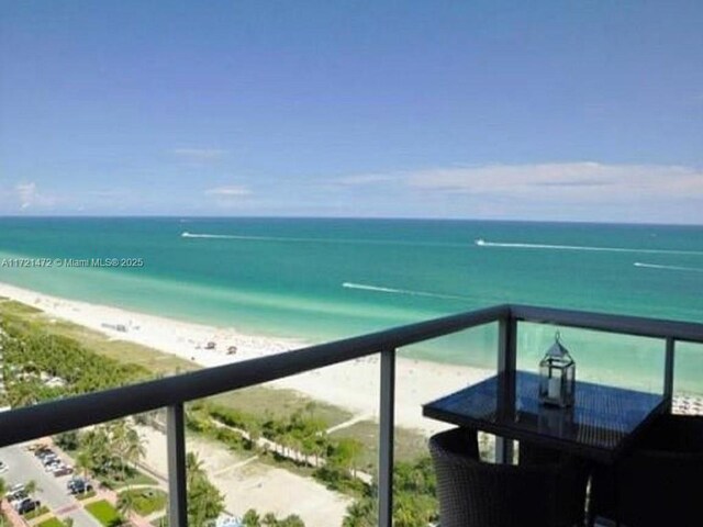 property view of water with a view of the beach