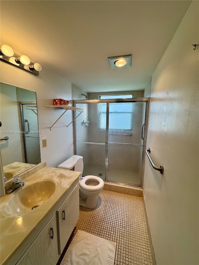 3019 Exeter B 3019, Boca Raton, FL 33434 - full bathroom with a stall shower, vanity, and toilet
