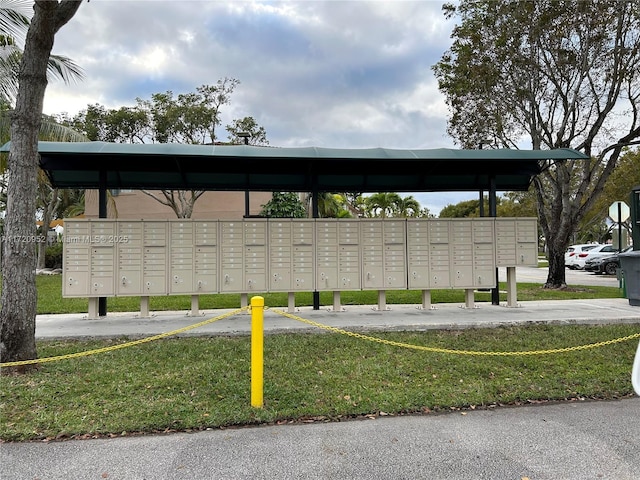 view of community with mail boxes