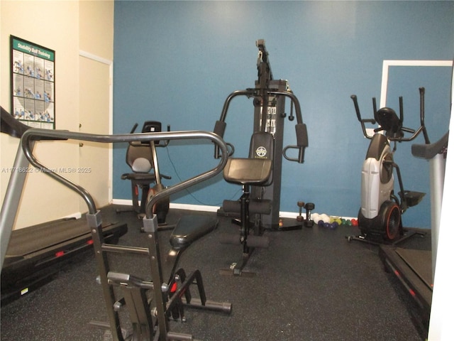 view of workout area