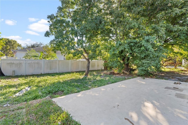 view of yard with a patio