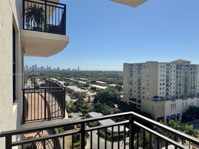 balcony with a view of city