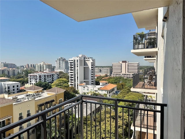 balcony with a view of city