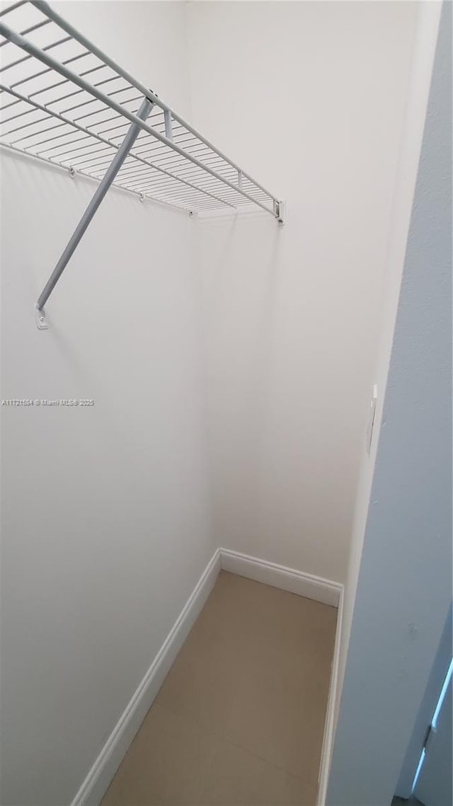 view of walk in closet