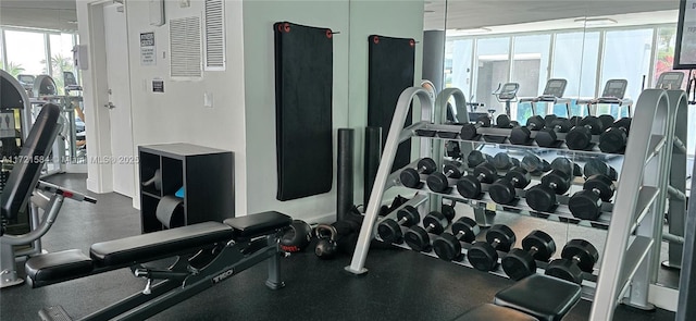 view of exercise room