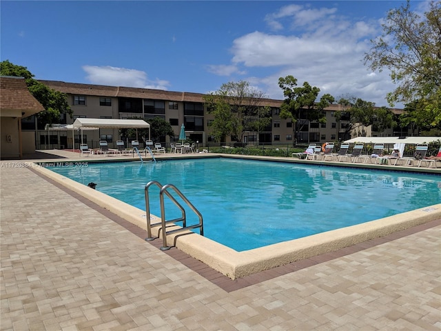 view of pool with a patio area