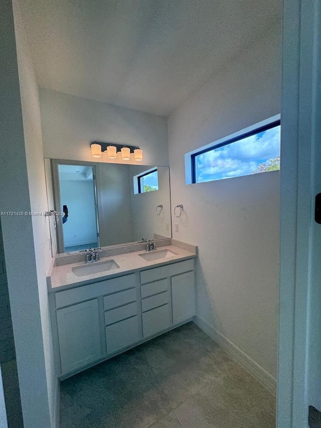 bathroom with vanity