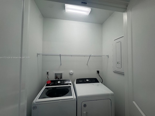 laundry area featuring separate washer and dryer