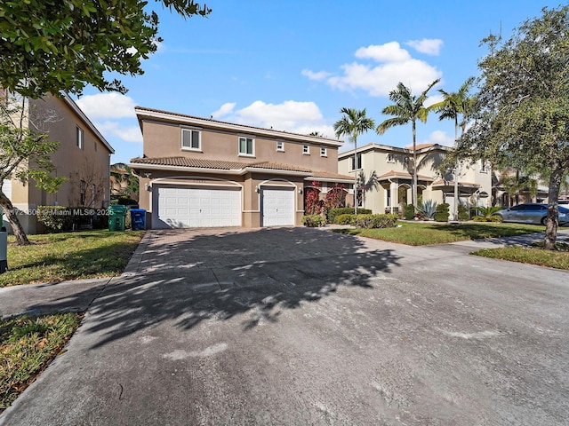 view of front facade with a garage