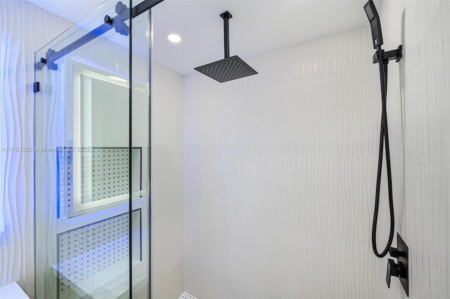 room details with tiled shower