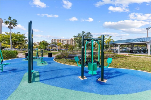 view of jungle gym