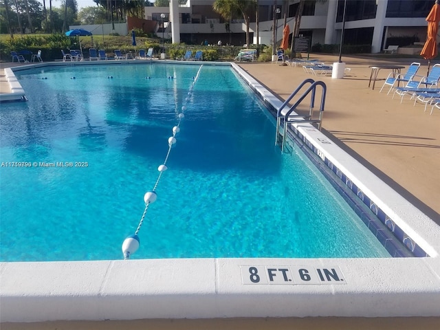 view of pool with a patio