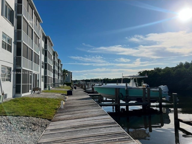 view of dock