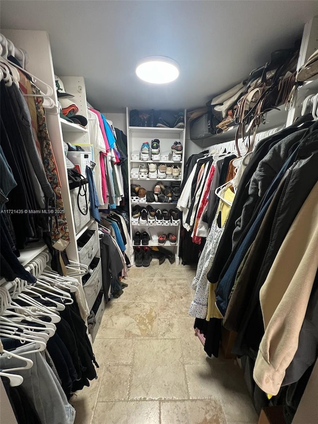 view of walk in closet