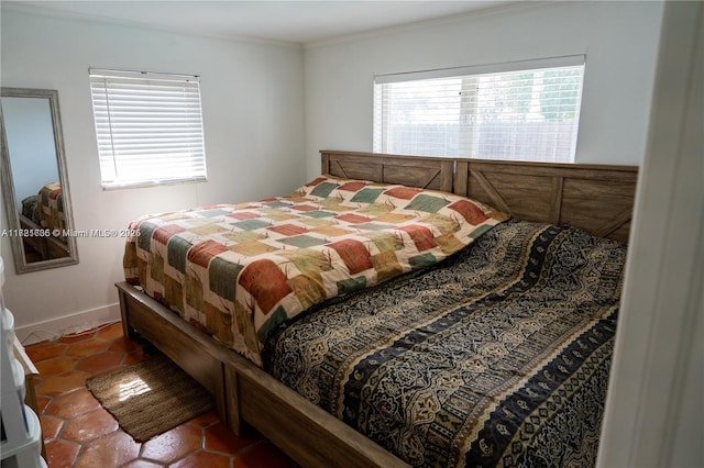 bedroom featuring ornamental molding