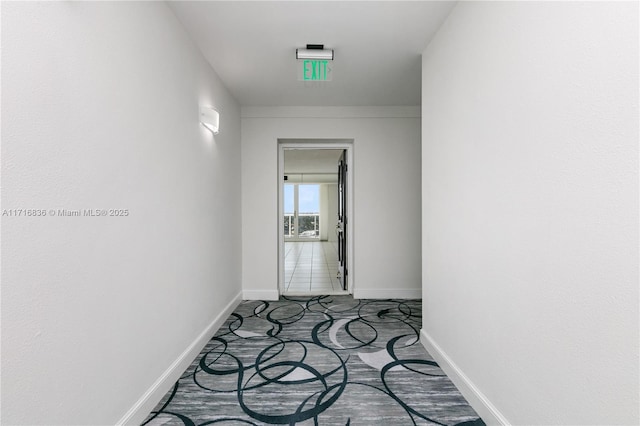 corridor with tile patterned floors