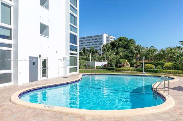 view of pool with a patio area